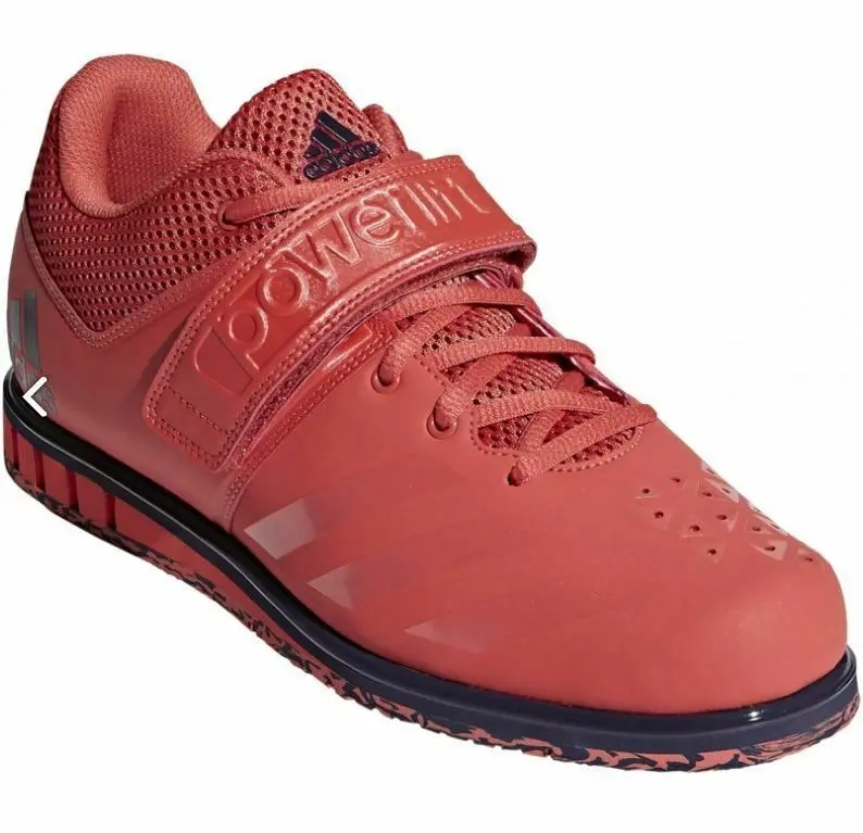 Adidas Mens Powerlift 3.1 Weighlifting Red Running Training Runners Gym Shoes