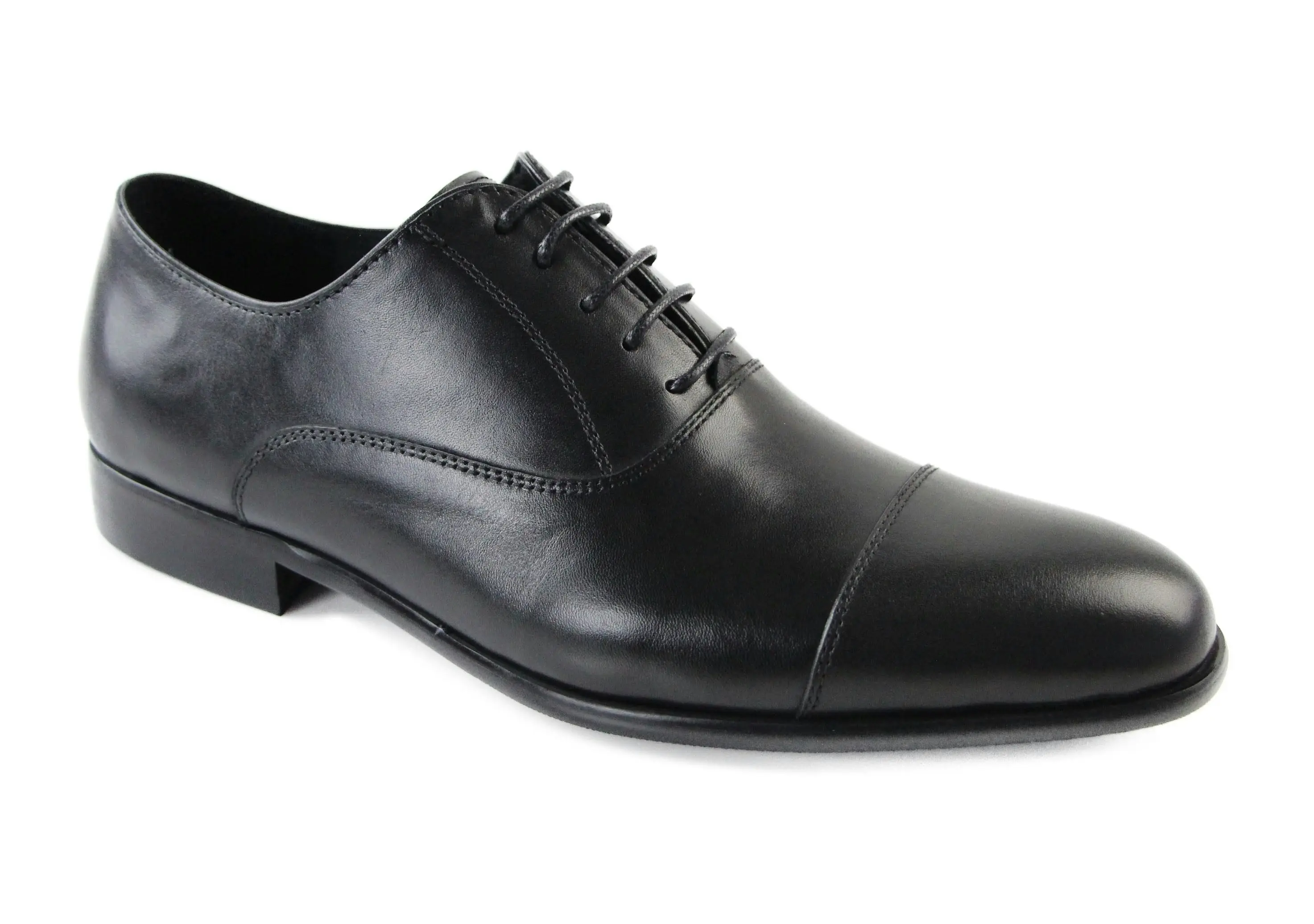 Mens Zasel Danny Black Leather Lace Up Shoes