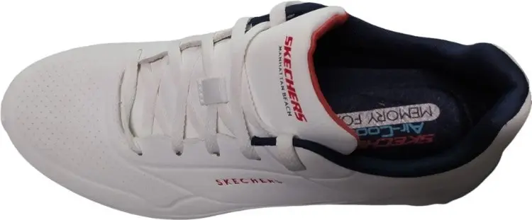 Mens Skechers Ultra Flex 2.0  White/Navy/Red Lace Up Active Shoes