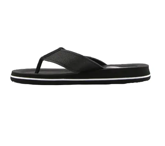 Mens Lightning Bolt Wilson Thongs Sandals Shoes Flip Flops Black/White