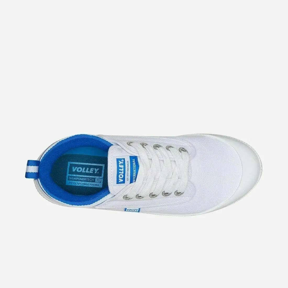 Dunlop Volleys International Volley Low Canvas Casual Mens Shoes - White/Blue