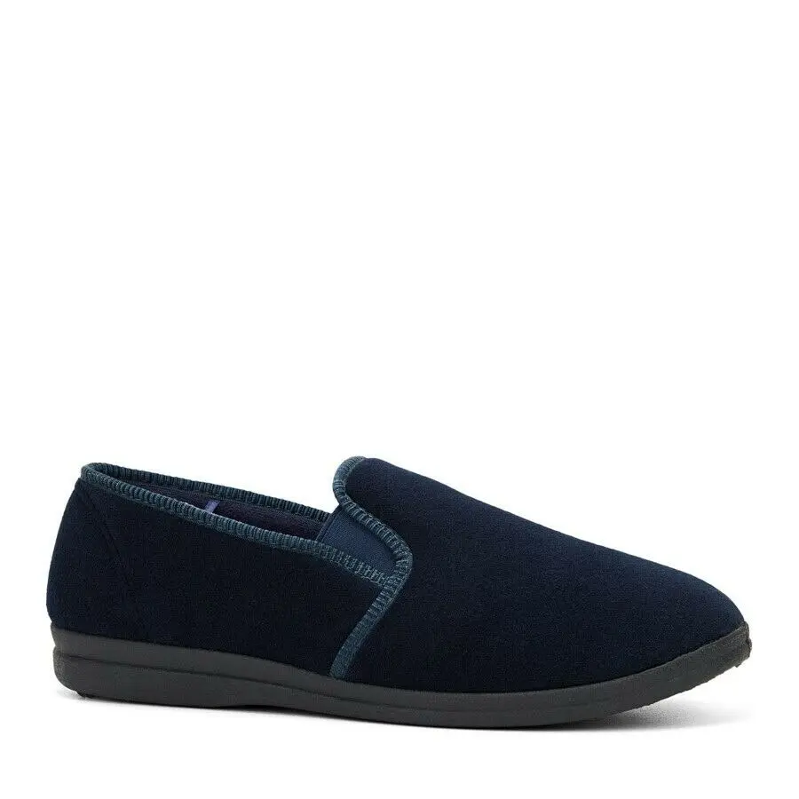 Grosby Percy Slippers Mens Casual Slip On Moccasins Navy Shoes