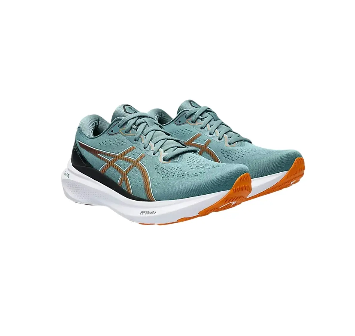 Mens Asics Gel-Kayano 30 Foggy Teal/ Bright Orange Athletic Running Shoes