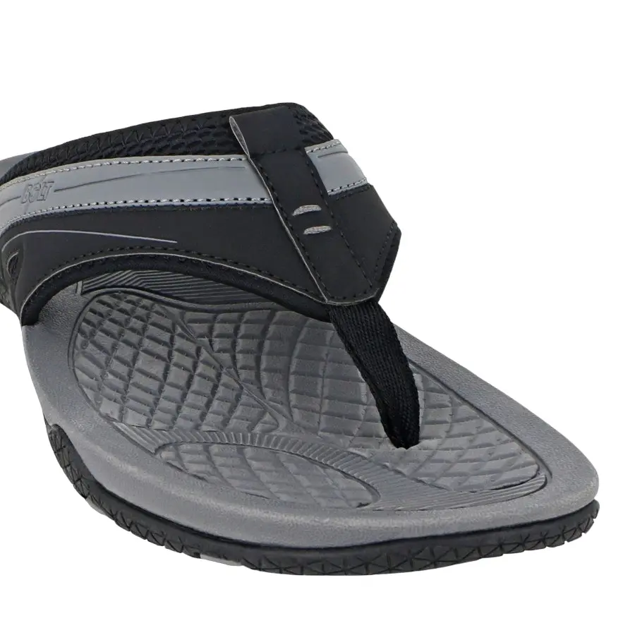 Mens Lightning Bolt Wayne Black/ Grey Thongs Sandals Flip Flops