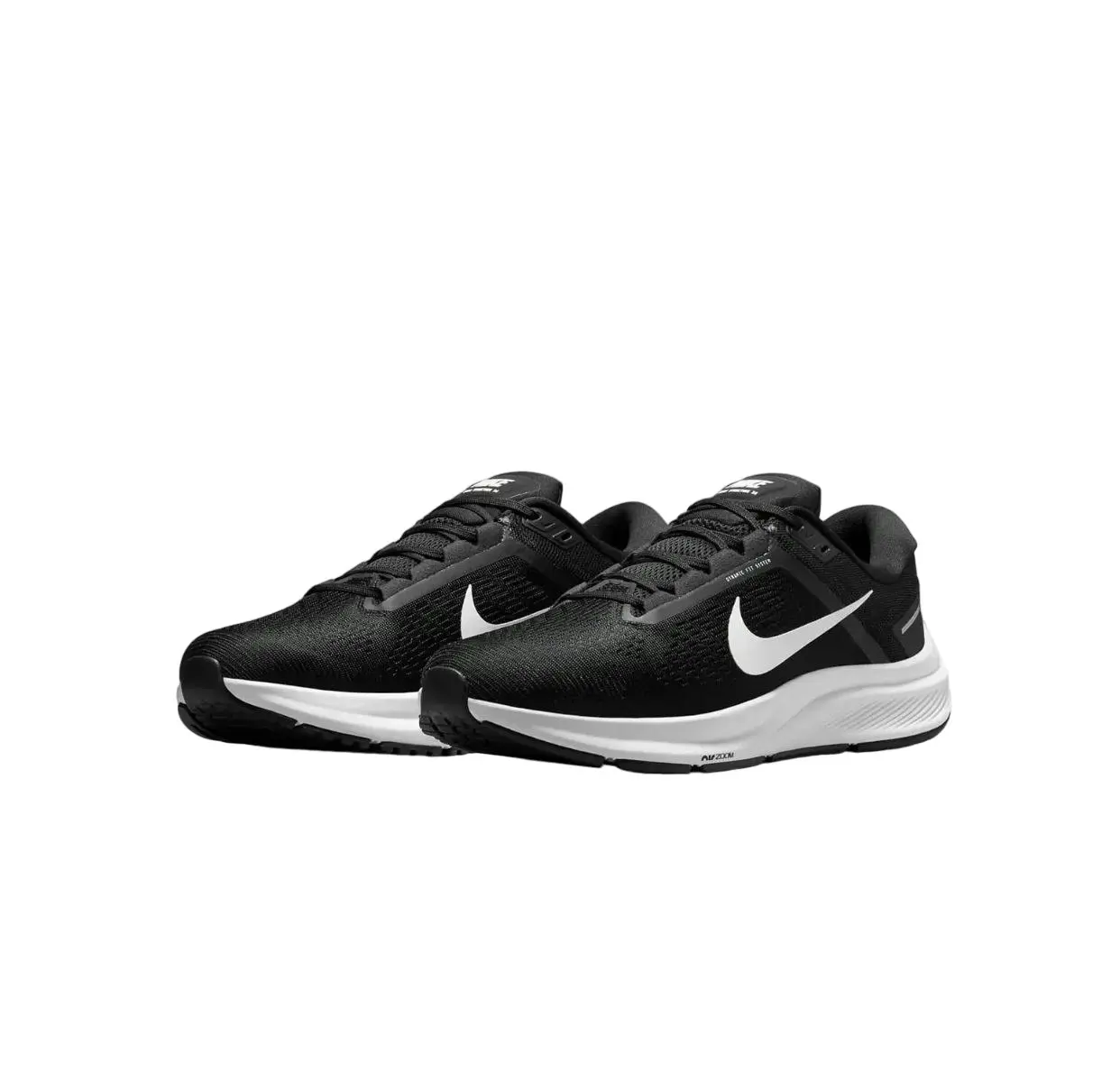 Mens Nike Air Zoom Structure 24 Black/ White Athletic Shoes