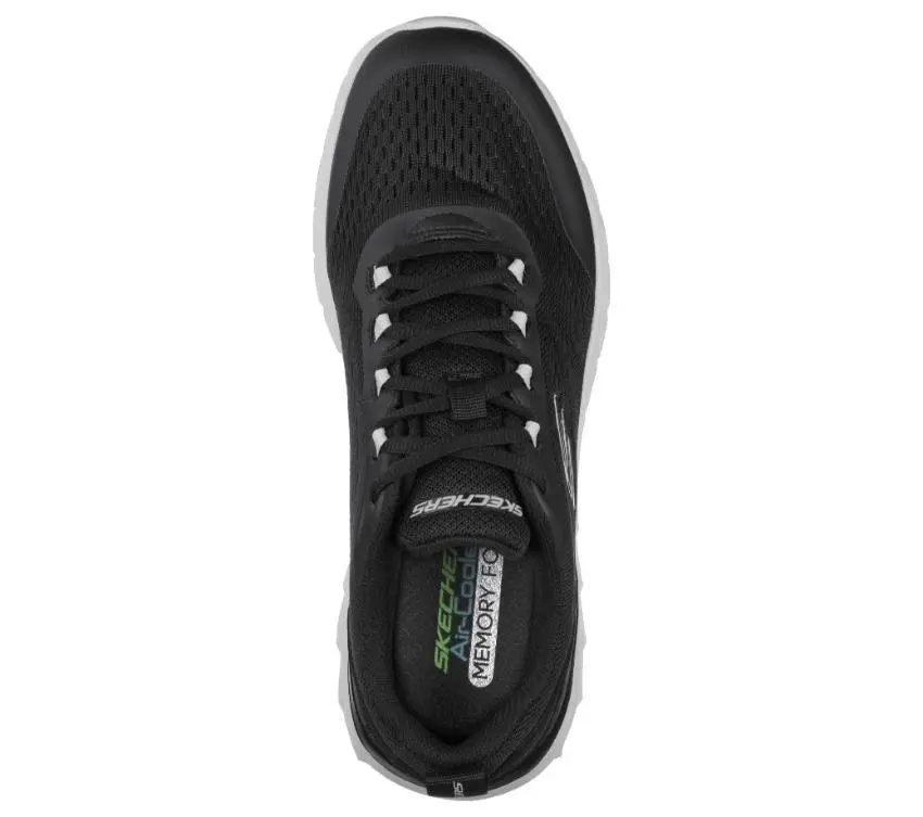 Mens Skechers Overhaul 2.0 - Decodus Black Lace Up Active Shoes