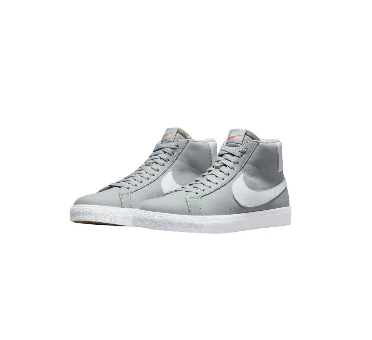 Mens Nike Sb Zoom Blazer Mid Iso Wolf Grey/ White Athletic Shoes