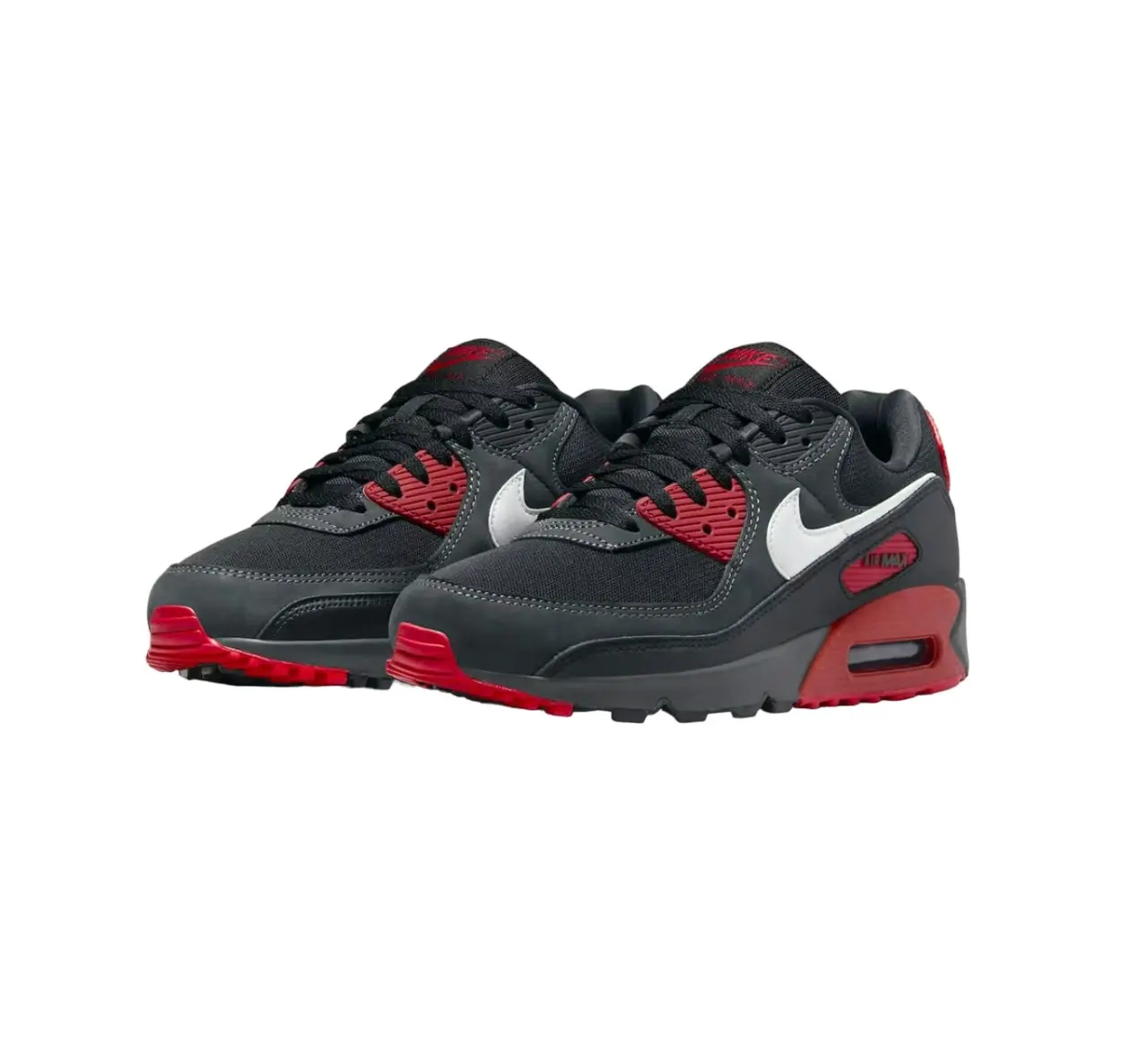 Mens Nike Air Max 90 Anthracite/ Mystic Red Athletic Shoes