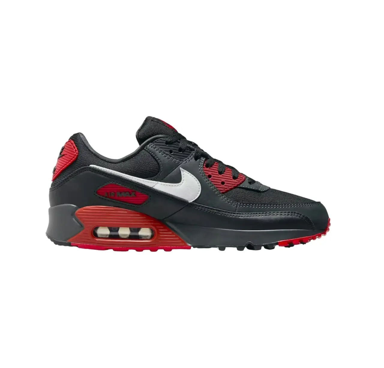 Mens Nike Air Max 90 Anthracite/ Mystic Red Athletic Shoes