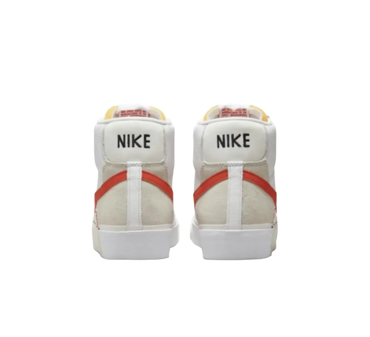 Mens Nike Blazer Mid 77 Pro Club Remastered White/ Orange Athletic Shoes