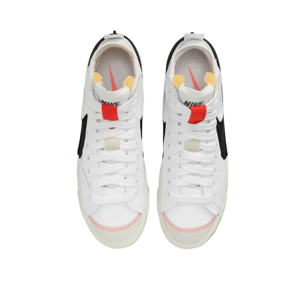 Mens Nike Blazer Mid 77 Jumbo White/ Black Athletic Shoes