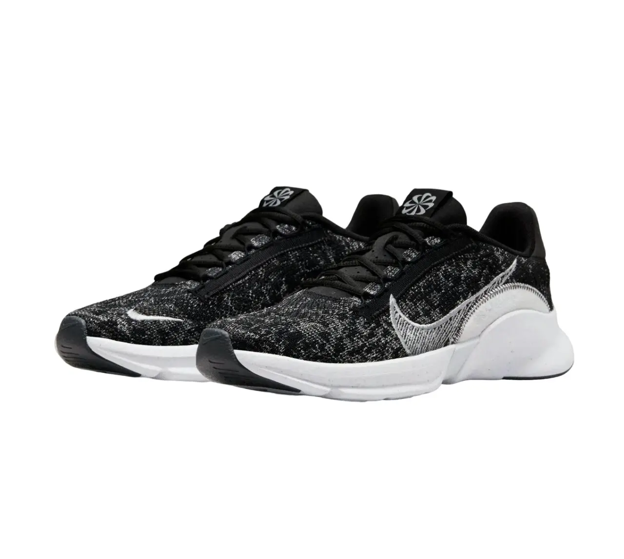 Mens Nike Superrep Go 3 Next Nature Flyknit Black/ Platinum Athletic Shoes