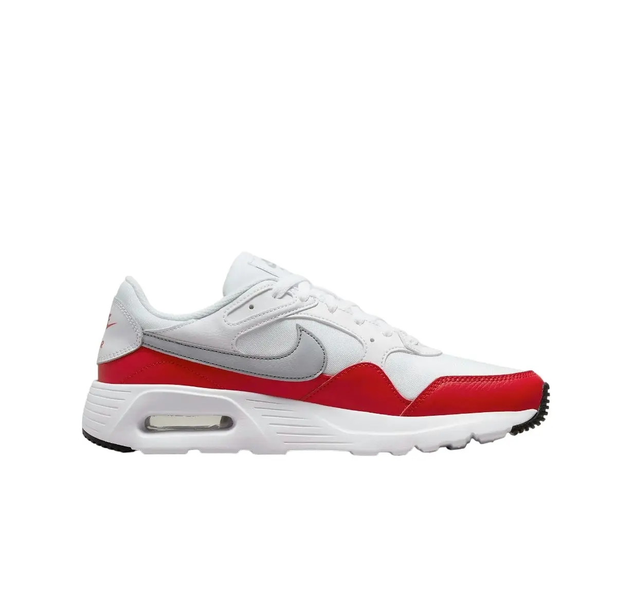 Mens Nike Air Max Sc White/Grey/Red Athletic Shoes