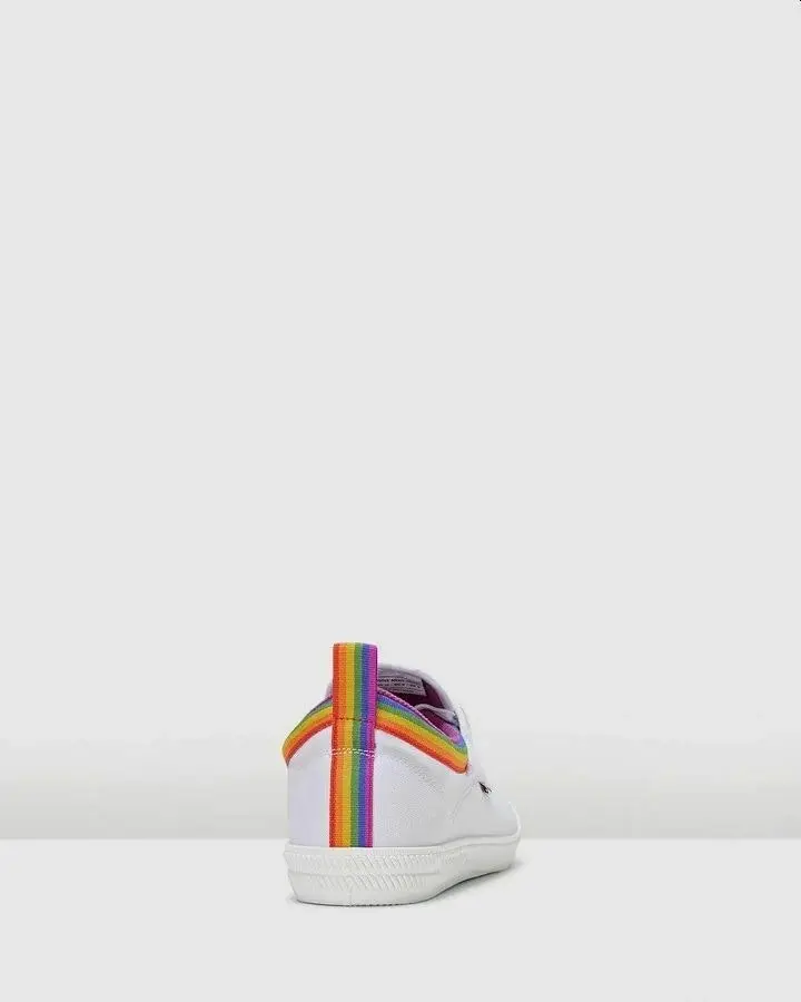 Pride International Volleys Volley Casual Mens Womens White Rainbow Lgbt Shoes