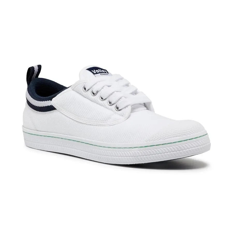 Mens Dunlop Classic Canvas Volleys Sneakers Casual White Navy Shoes