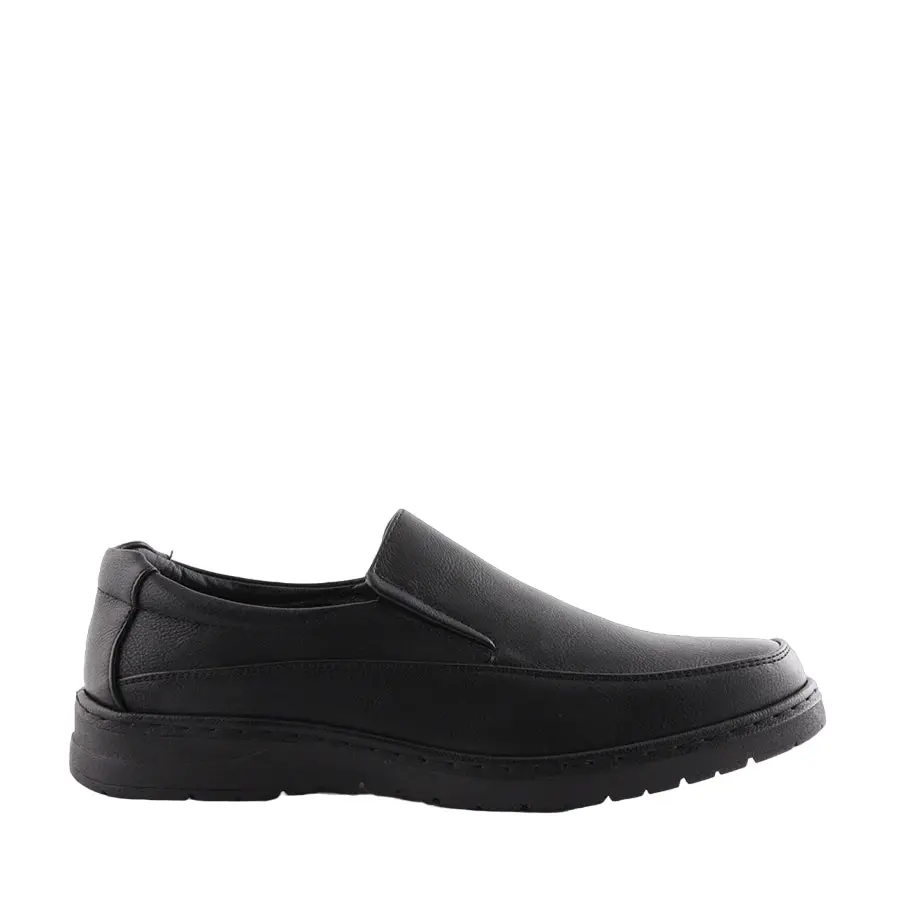 Mens Woodlands Shortall Black Slip On Dress Formal Work Shoes