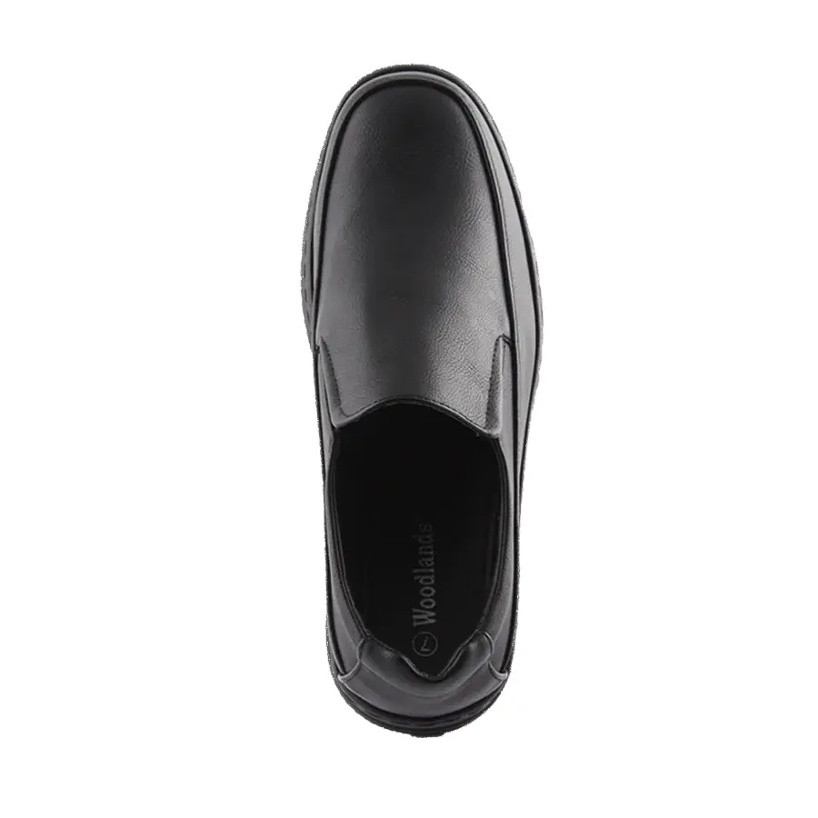 Mens Woodlands Shortall Black Slip On Dress Formal Work Shoes