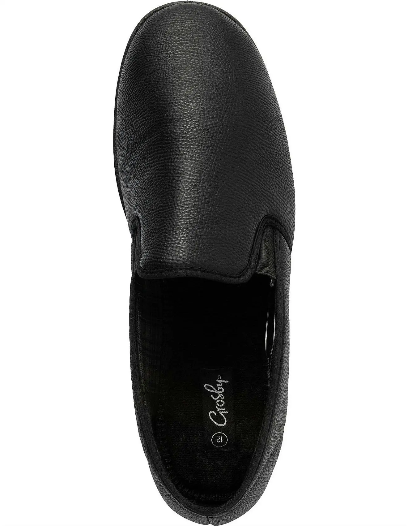 Mens Grosby Sterling Slippers Casual Slip On Black Shoes