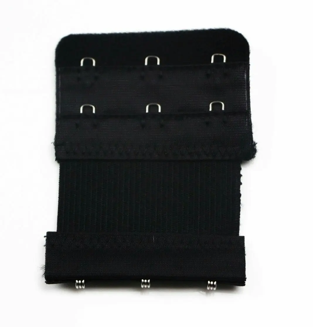 18 X Elastic Bra Extender Extension Clip Black White Nude Extenders