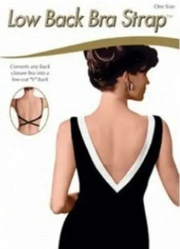 Womens Low Back Bra Strap Extender Backless Top Dress Singlet Black White Beige