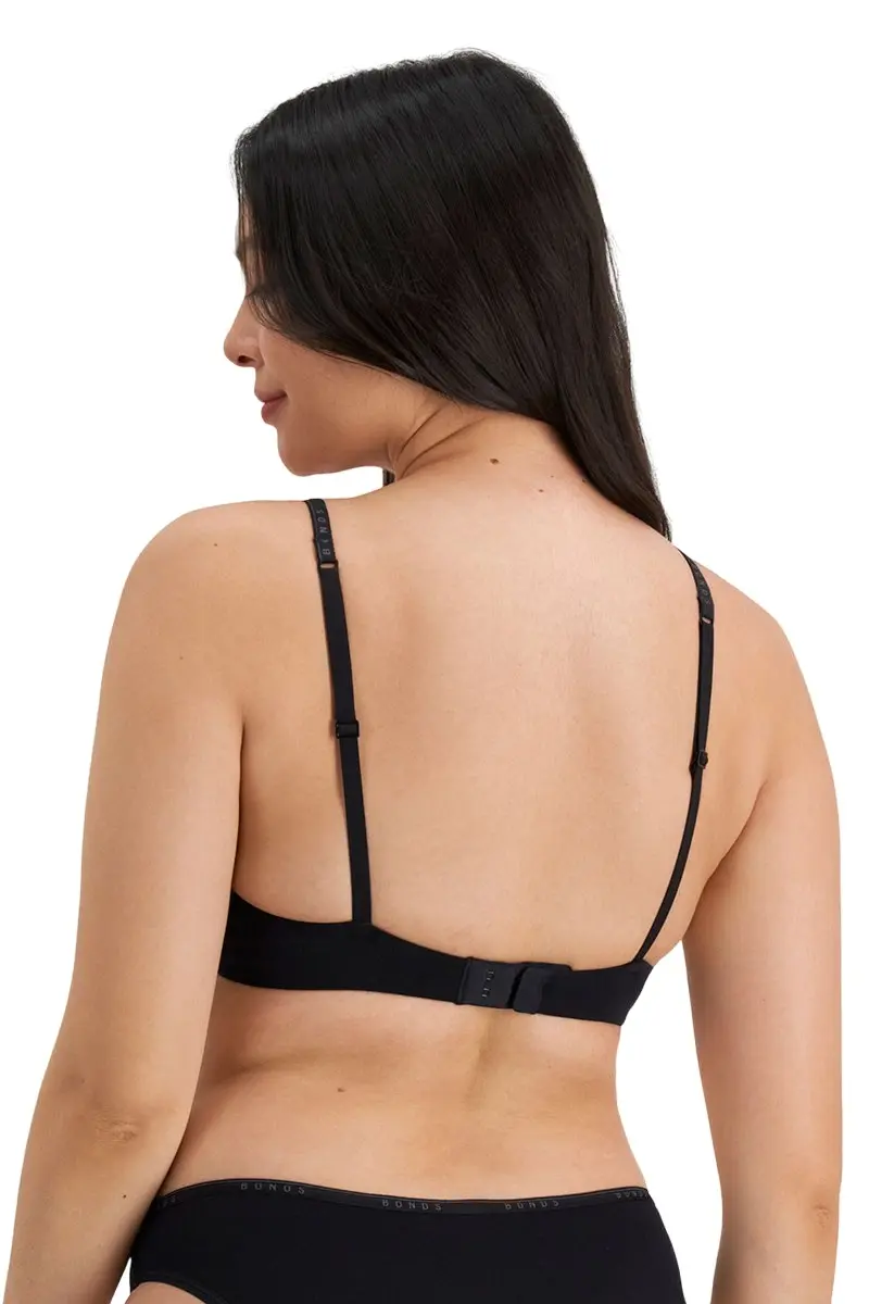 4 x Bonds Womens Everyday Organics Underwire Bra Black