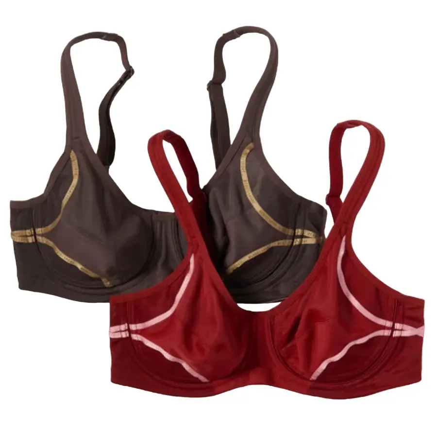 6 x Berlei Womens Electrify Non-Contour High Impact Bra Burgundy Brown/Maroon