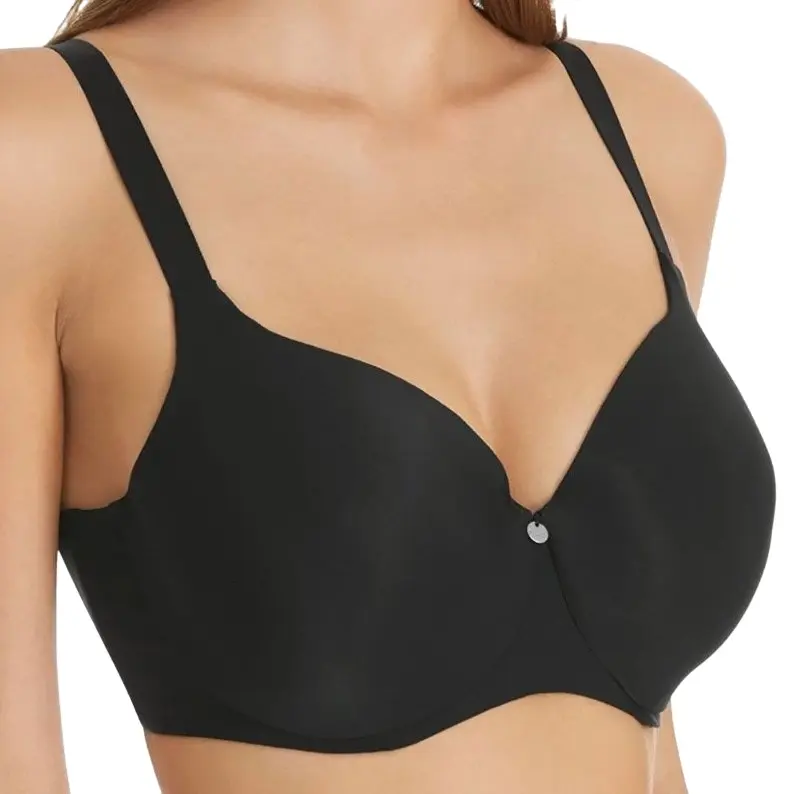 5 x Hestia Womens Smoothing Contour T-Shirt Black Bra