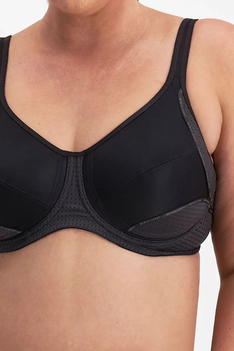 Berlei Electrify Mesh Underwire Non-Contour Sports Bra Black