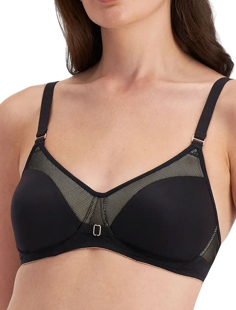 5 x Berlei Womens Post Surgery Mesh Black Bra