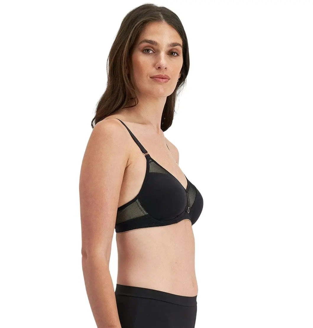 5 x Berlei Womens Post Surgery Mesh Black Bra