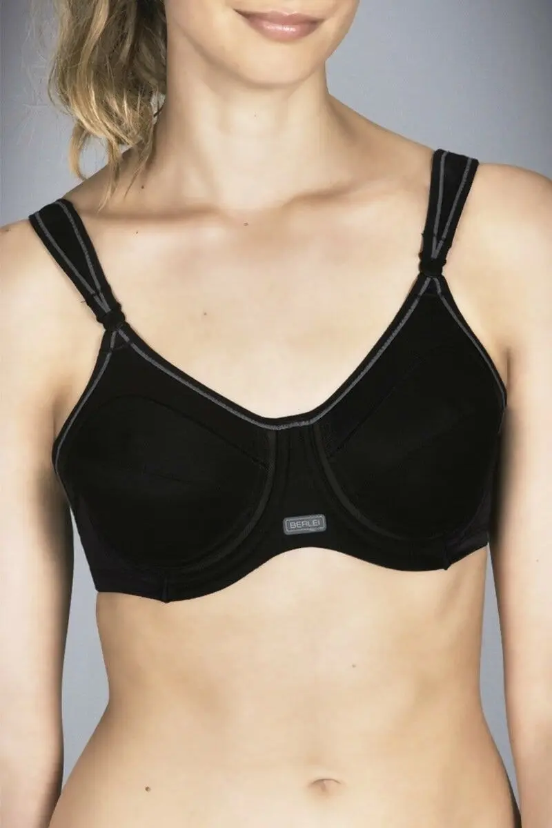 New Berlei Ladies Womens Legend Refresh Underwire Sports Bra White Black Latte