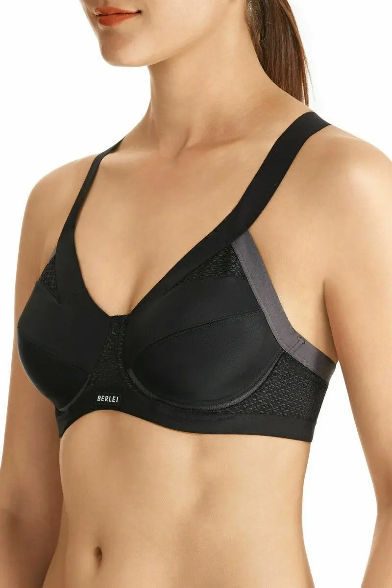 Berlei Shift Underwire High Impact Sports Underwire Bra Black Yyrk