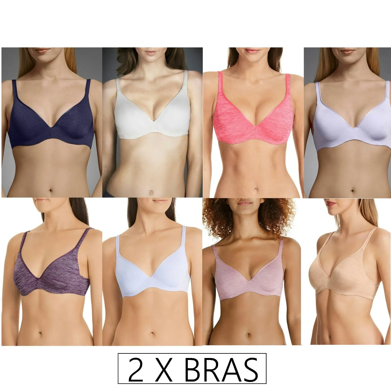 2 x Berlei Barely There Bras Contour Underwire Bra Womens Pack - A B C D Dd E