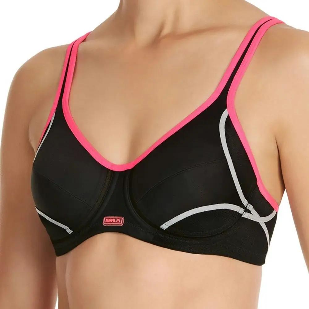 Berlei Electrify Bra Underwire Sports Womens Ladies Gym Size Bra Black