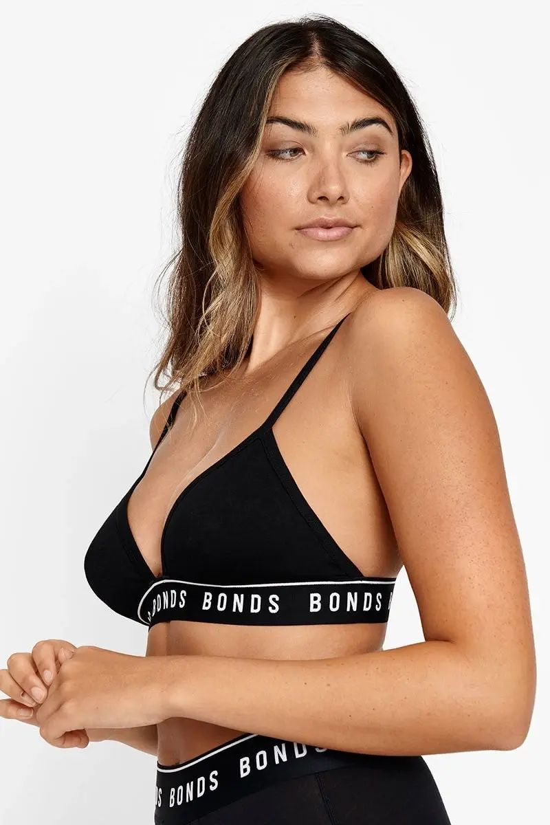 Bonds Womens Organics Triangle Bra Black