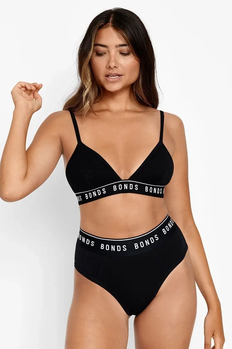 Bonds Womens Organics Triangle Bra Black