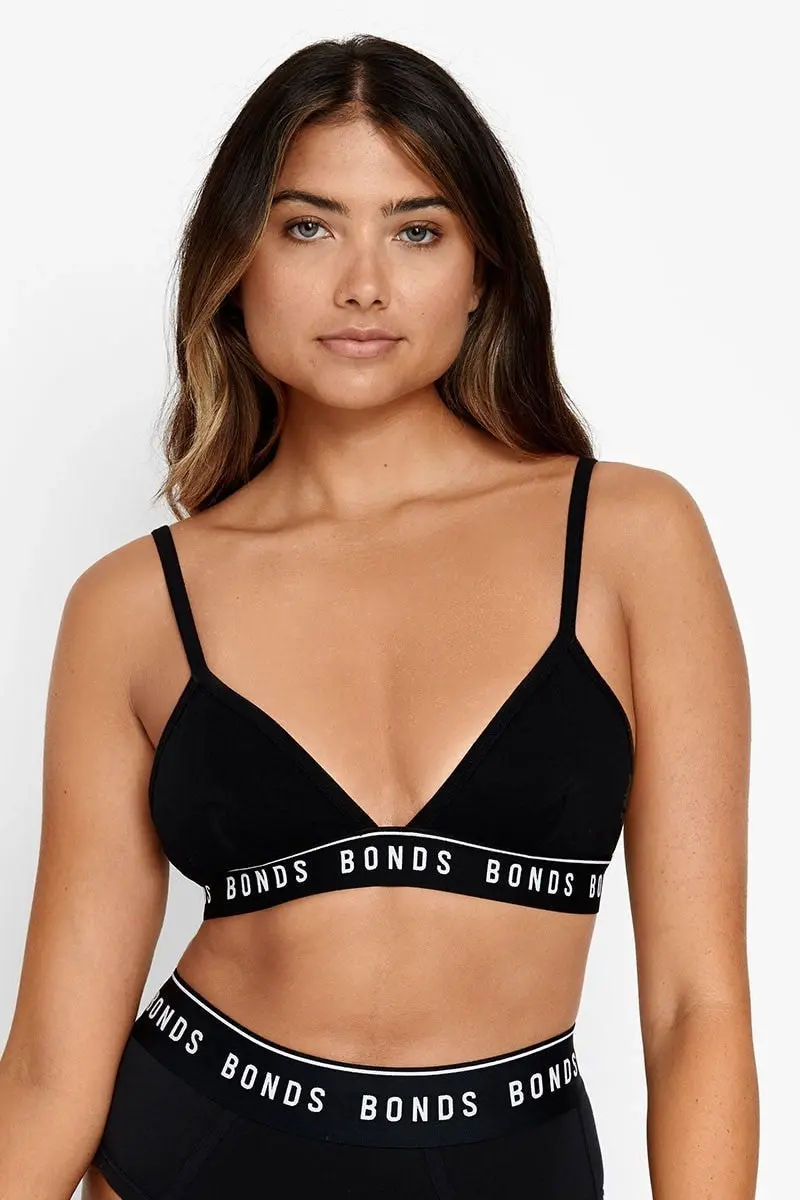 Bonds Womens Organics Triangle Bra Black