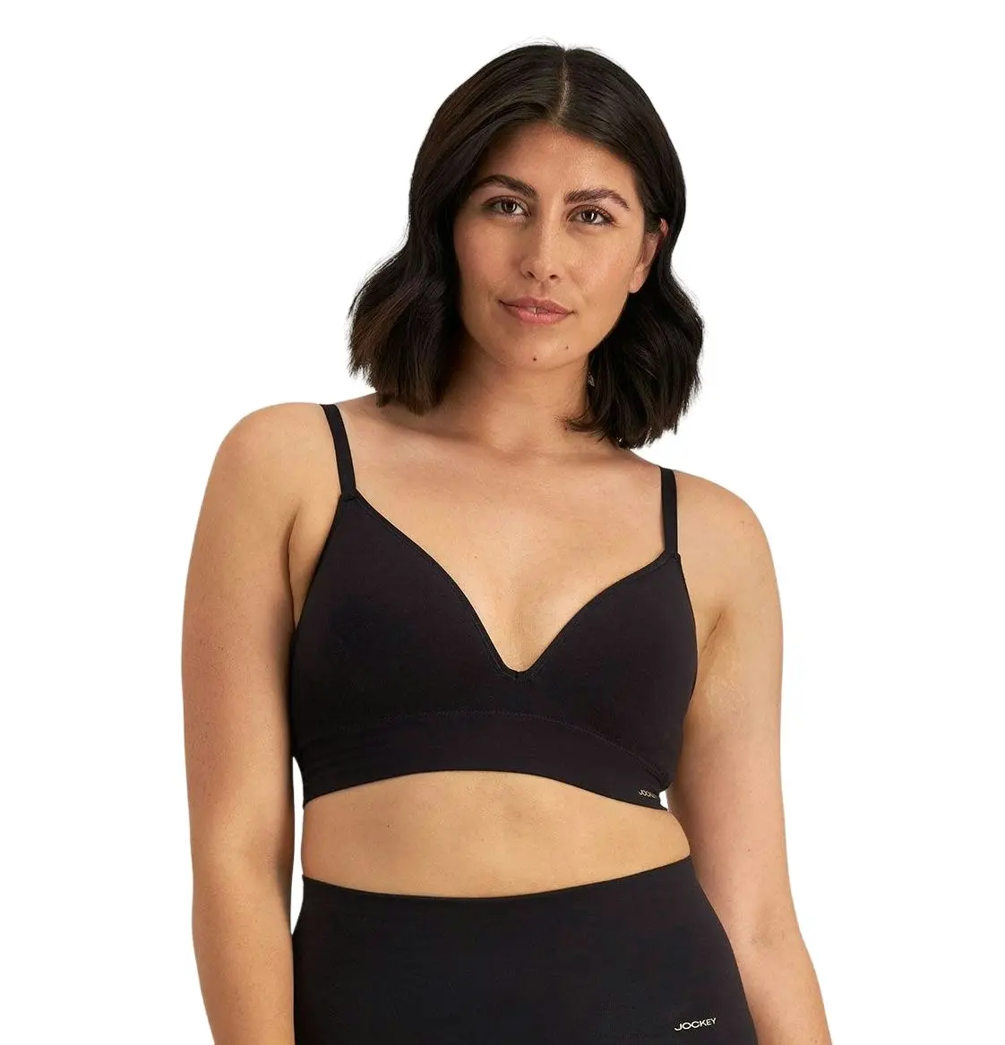 Womens Jockey Skimmies Bralett Black Lightweight Bra