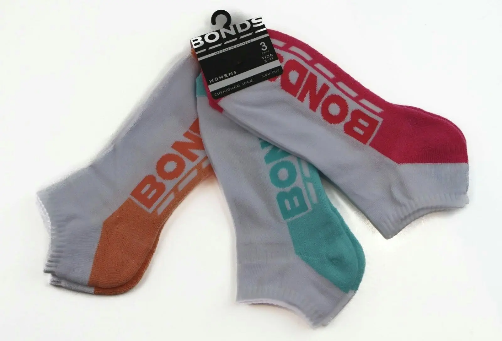 Womens Multi Pack Bonds Low Cut Ankle Sports Socks - Assorted Colours!