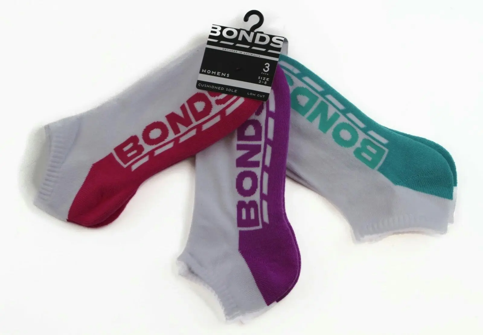 Womens Multi Pack Bonds Low Cut Ankle Sports Socks - Assorted Colours!