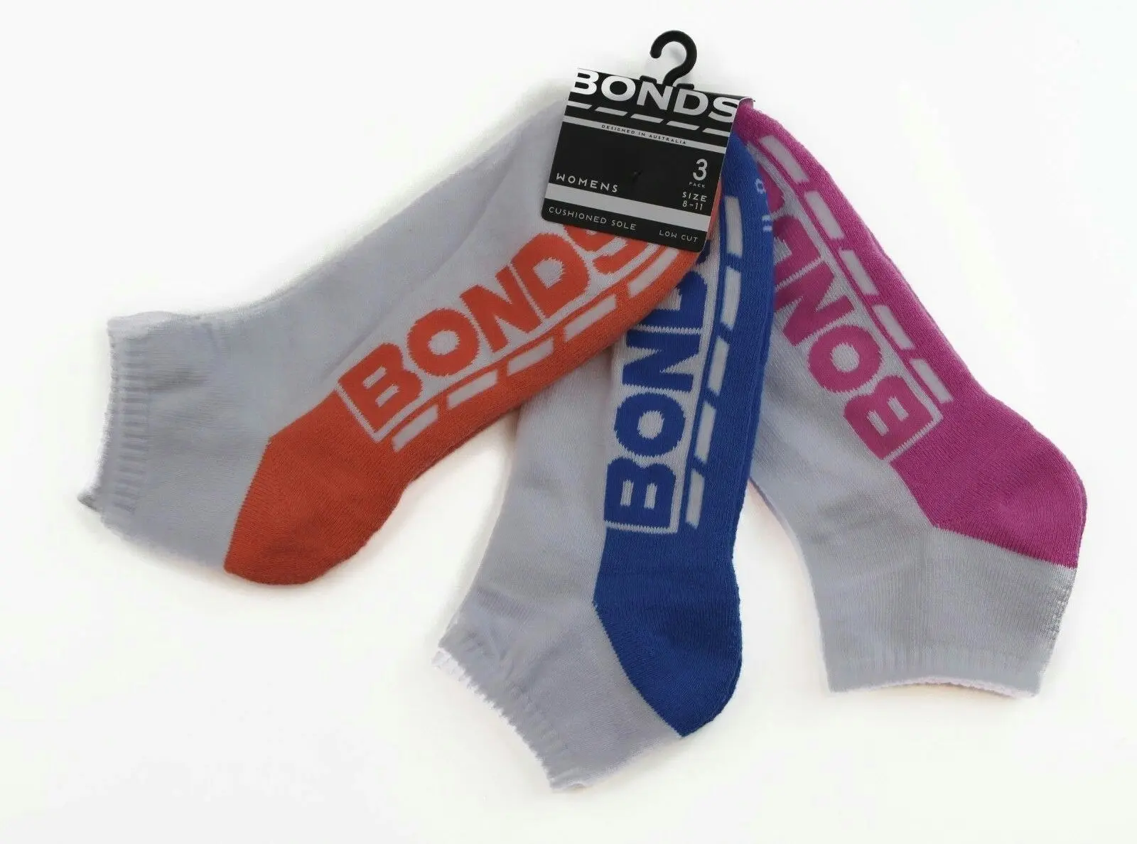 Womens Multi Pack Bonds Low Cut Ankle Sports Socks - Assorted Colours!