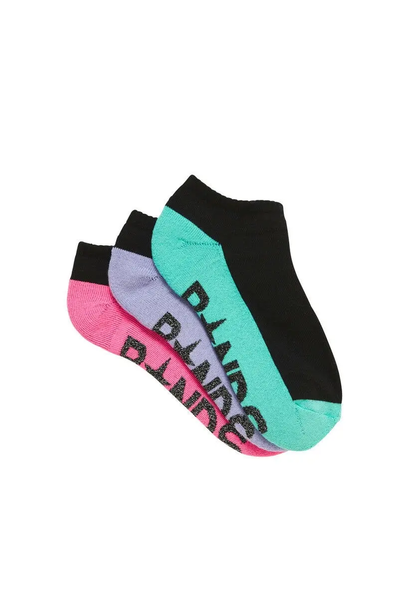 Womens Multi Pack Bonds Low Cut Ankle Sports Socks - Assorted Colours!