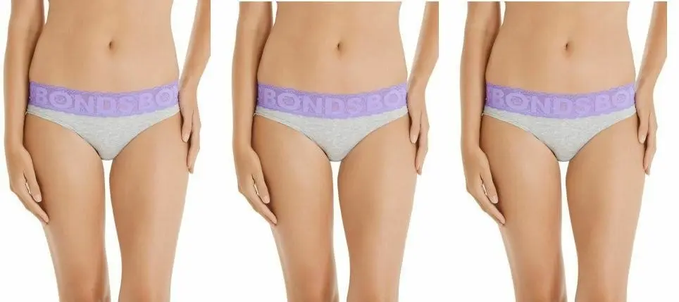 10 x Bonds Skimpini Undies Womens Ladies Skimpy Bikini Grey Underwear