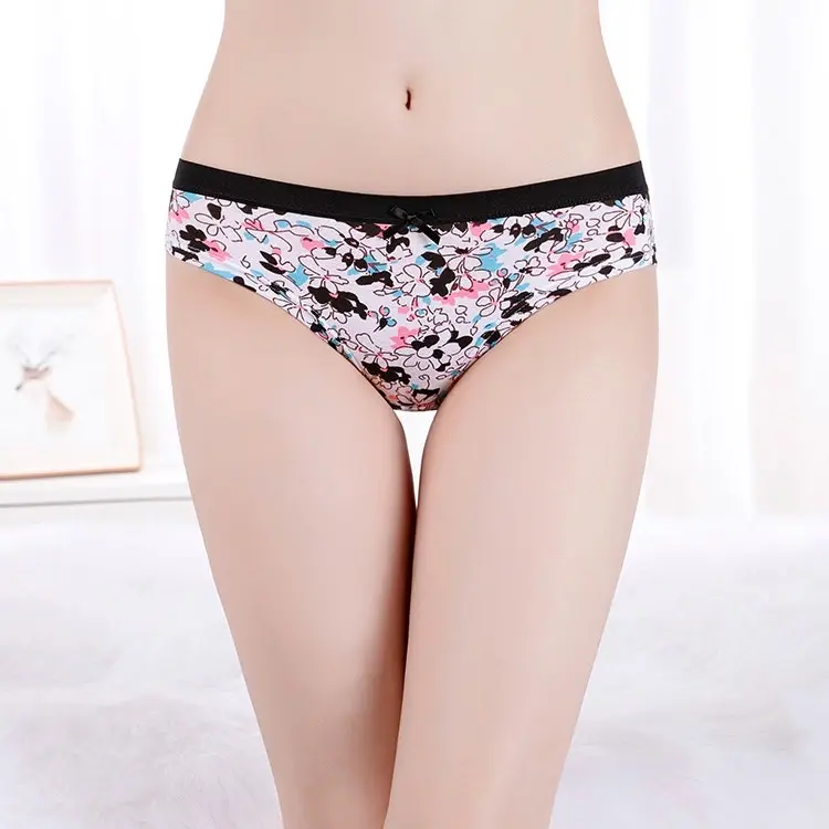 24 X Womens Floral Print Panties Briefs Cotton Assorted Underwear With Bow