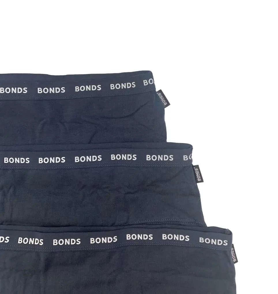 9 x Womens Bonds Everyday Boyleg Underwear Undies Black