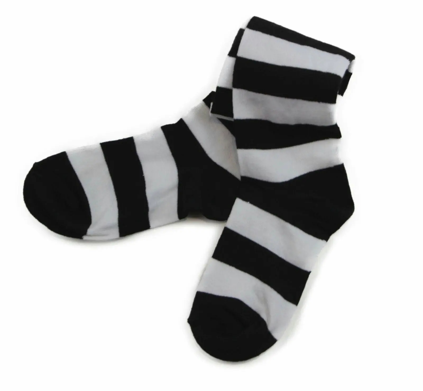 Over The Knee Socks Striped Stripe Costume Long Stockings Black White Red Blue