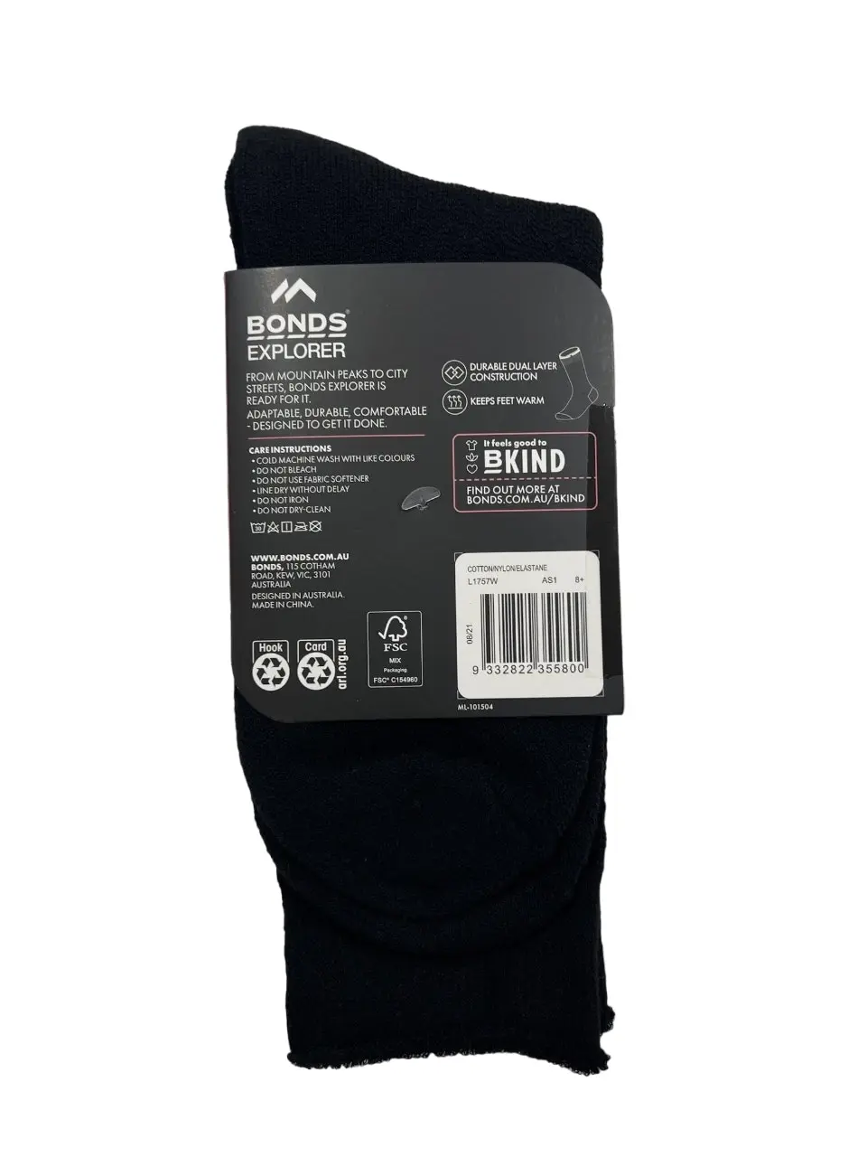 6 x Womens Explorer Lightweight Cotton Crew Ladies Socks Black