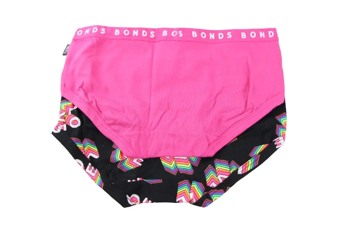 2 Pairs X Bonds Womens Hipster Boyleg Underwear Briefs 47K