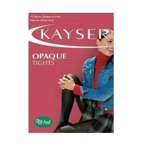 Womens Kayser Opaque Tights 70 Denier School Stockings Winter Black