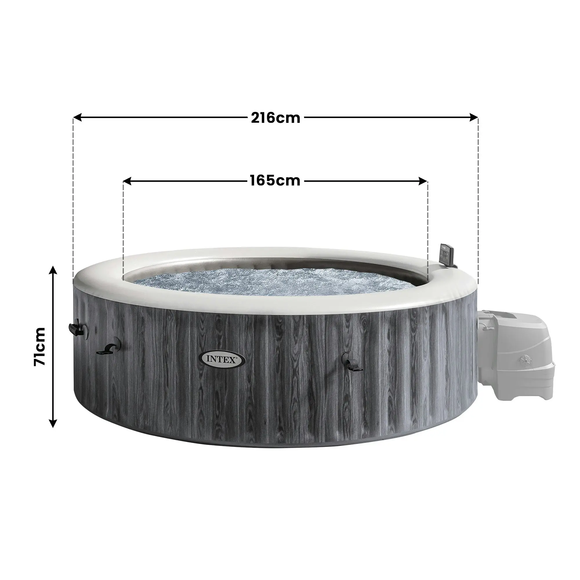 Intex PureSpa Greywood Deluxe Inflatable Hot Tub - 6-Person